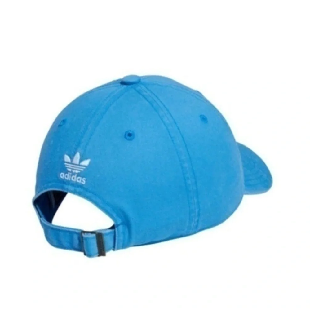 Adidas Originals Hat Relaxed Strapback Pulse Blue White Mens Cap Logo Golf NWT - Picture 6 of 11